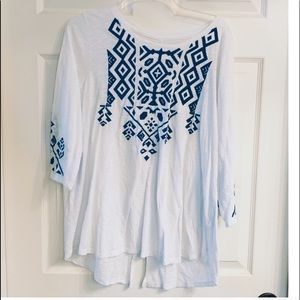 Lucky Brand embroidered blouse new without tags